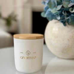 Üvegedény szójaviasz gyertyához 300 ml – Fehér